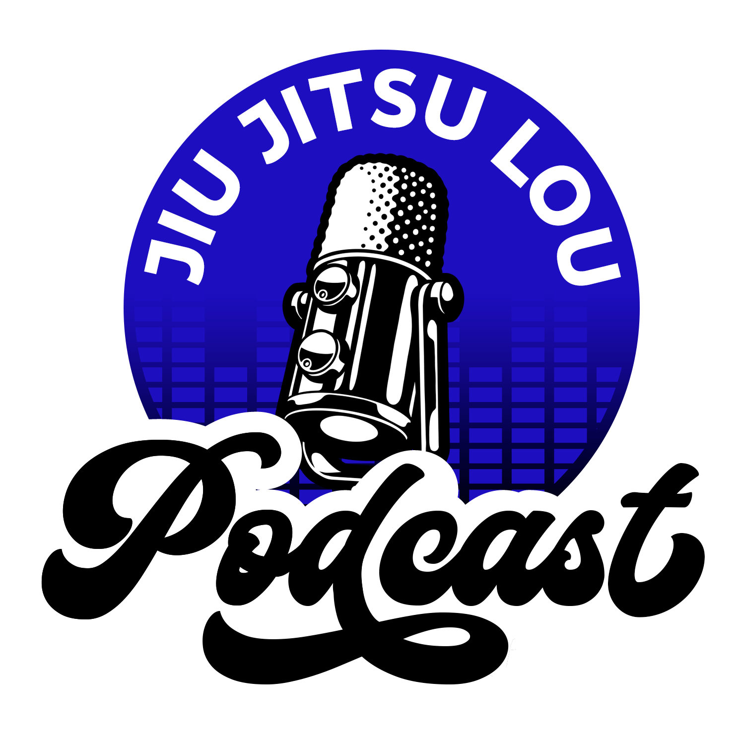 Jiu Jitsu Lou Podast Logo in Blue